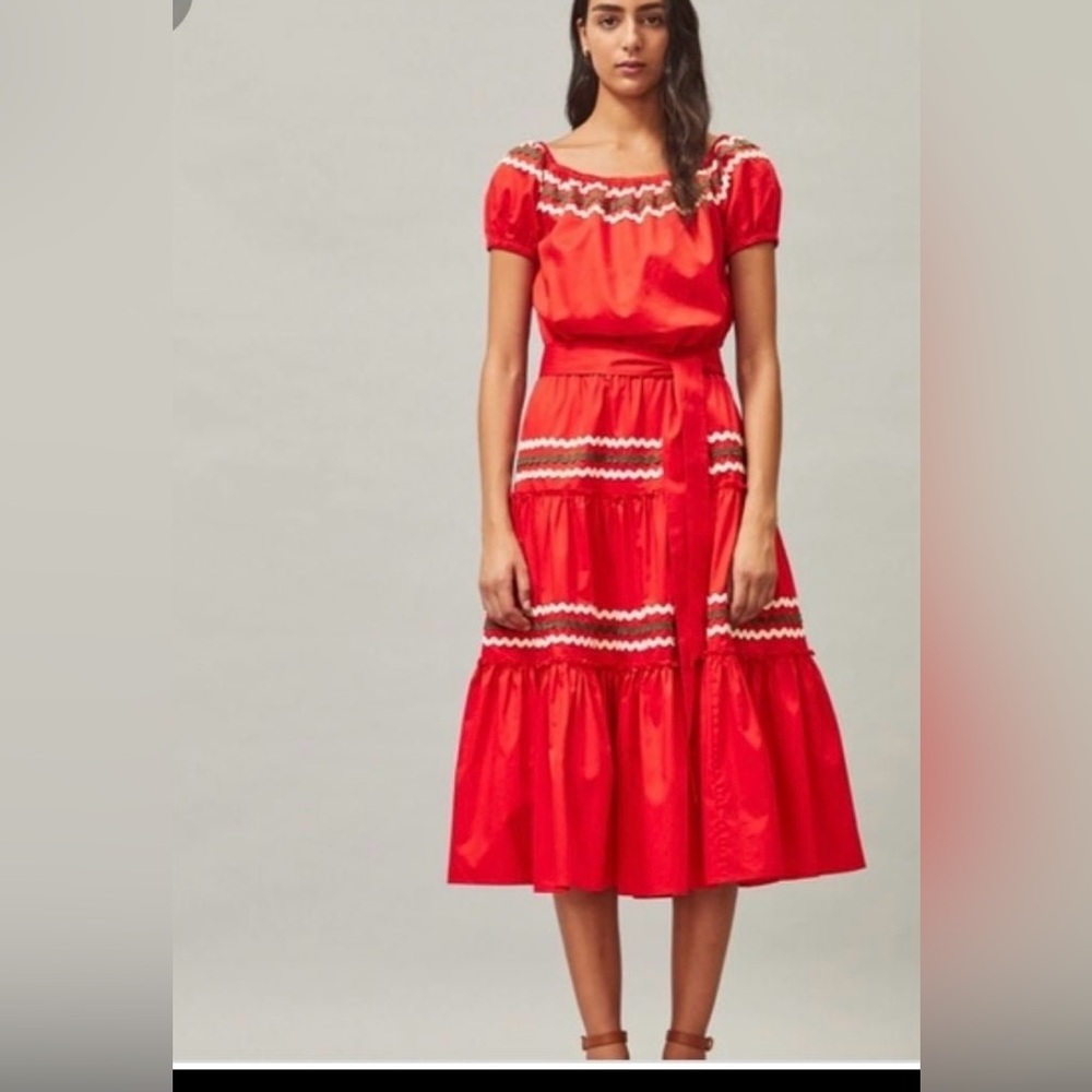 Tory Burch red midi dress (NWT)